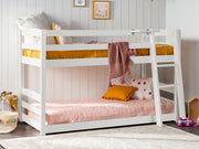 Kinga Single Wooden Bunk Bed Frame - White