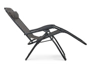 Outdoor Camping Chair Sun Lounger-Set Of Two - Brown