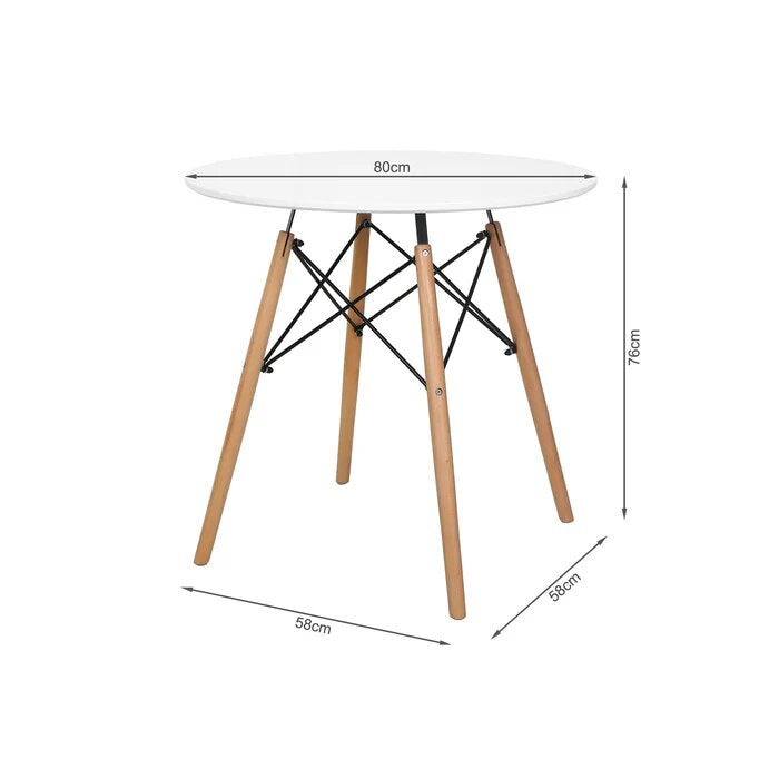 CENA 3 Piece Round Dining Set 