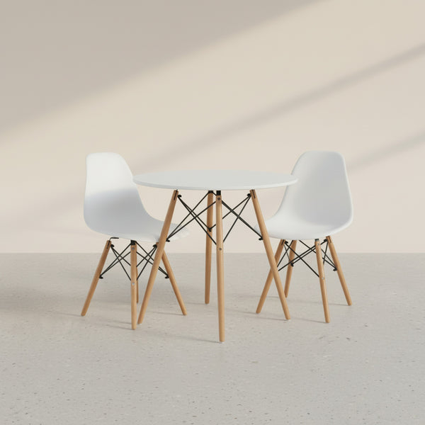 CENA 3 Piece Round Dining Set 