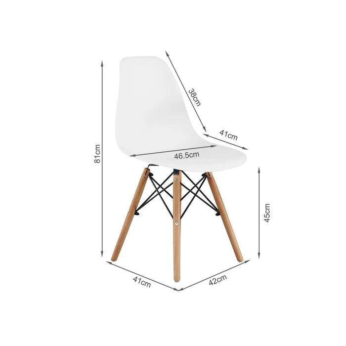 CENA 5 Piece Round Dining Set - White