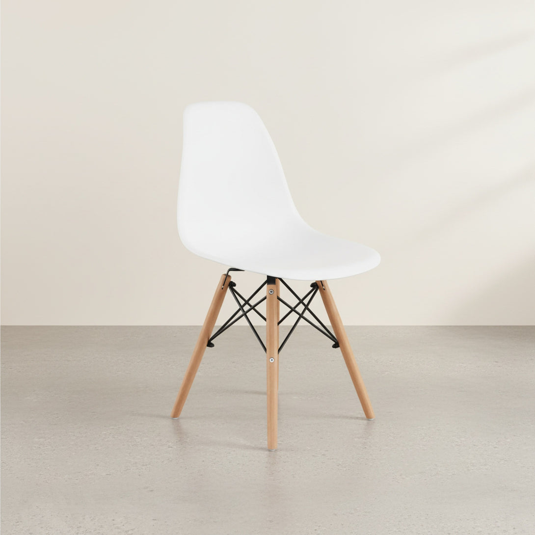 CENA 5 Piece Round Dining Set - White