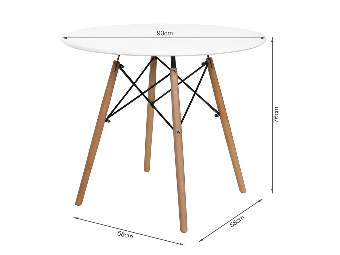 Cena Dining Table Round 90 x 76 cm - White
