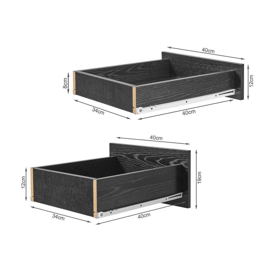 Nakia 3 Drawer Filing Cabinet - Black