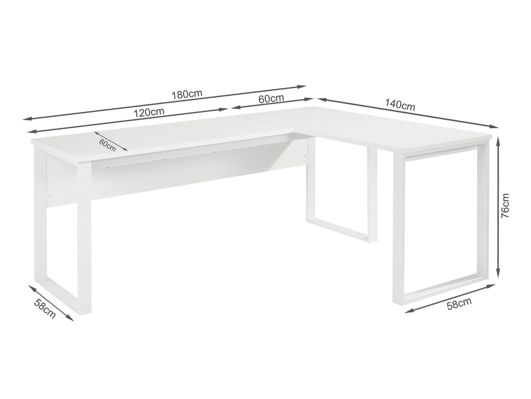 Nakia Computer Corner Desk - White