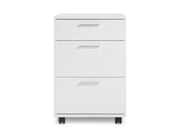 NAKIA 3 Drawer Filing Cabinet - WHITE