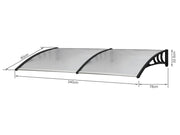 TOUGHOUT Canopy Awning Door Window Awning 2.4m x 0.8m