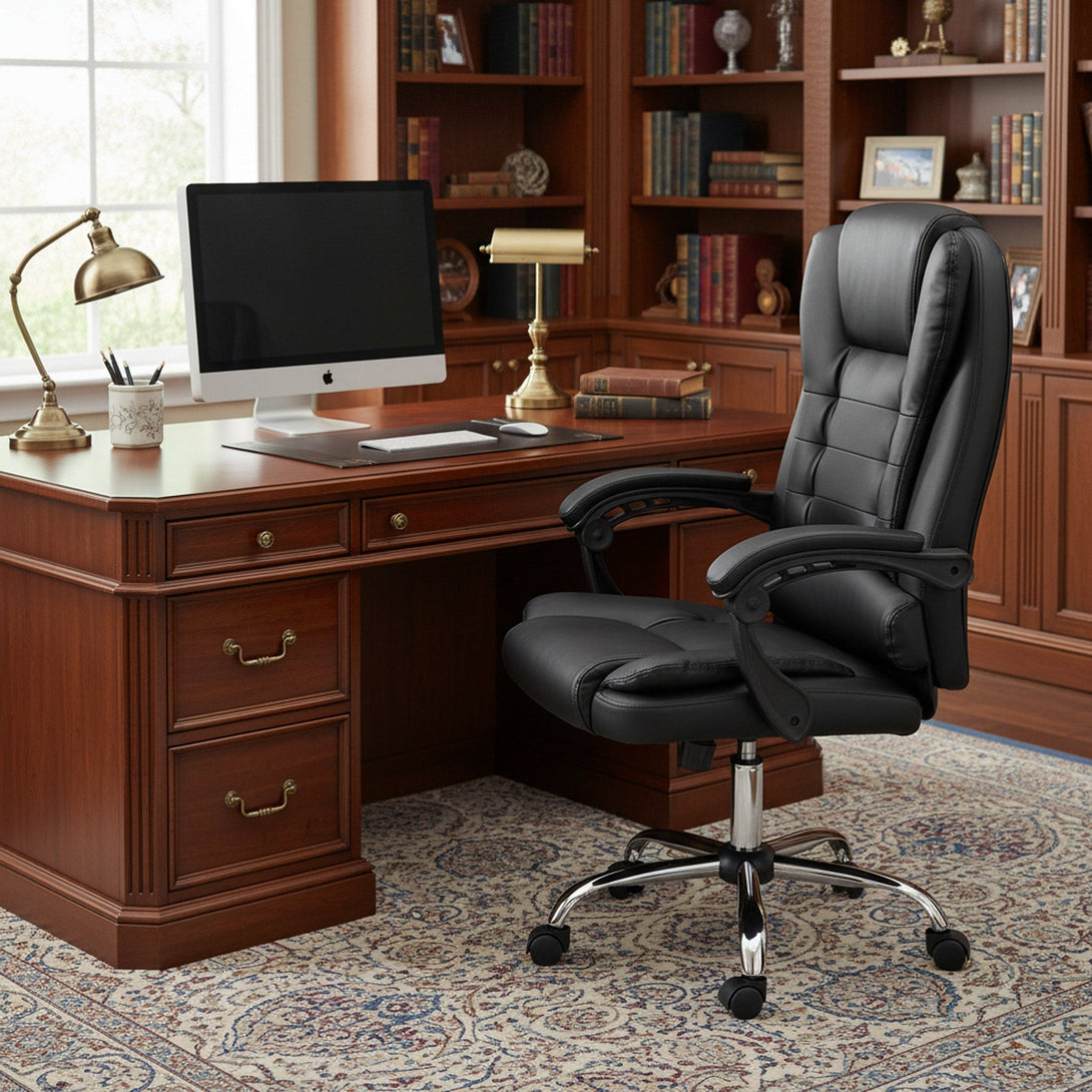 Carleen Massage Office Chair - Black