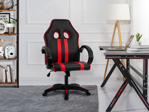 Detroit Gaming Chair - Black + Red