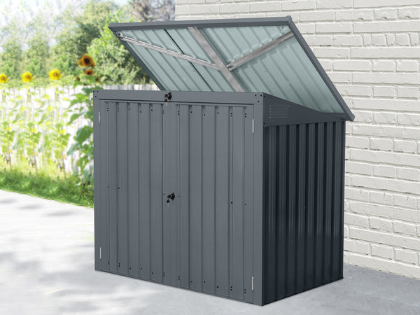 TOUGHOUT Garden Storage Shed Tool Shed 1.01M x 1.58M x 1.34M - BLACK