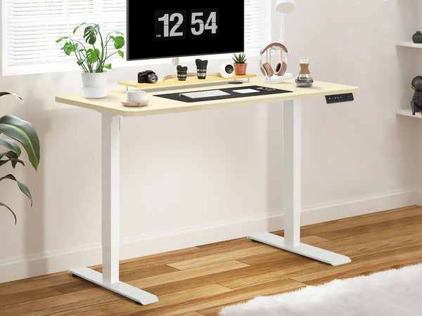 BENNIE 120CM Dual Motor Electric Standing Desk - BEIGE