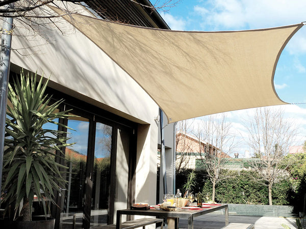 Toughout Kool Rectangle Shade Sail 3m x 5m - Sand