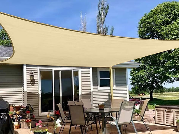 Toughout Kool Rectangle Shade Sail 4m x 5m - Sand