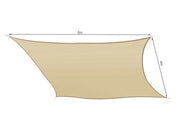 Toughout Kool Rectangle Shade Sail 4m x 6m - Sand