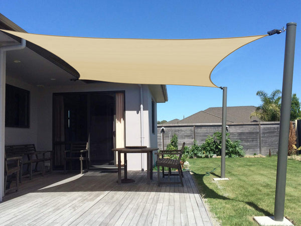 Toughout Kool Rectangle Shade Sail 4m x 6m - Sand