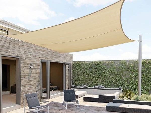 Toughout Kool Square Shade Sail 5m x 5m - Sand