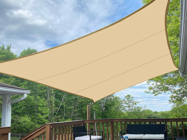 Toughout Serein Waterproof Square Shade Sail 4m x 4m - Sand