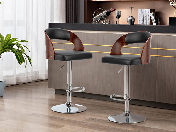 Holt Swivel Bar Stool - Black