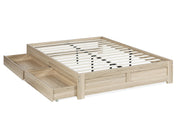 Borneo Queen Storage Bed - Oak