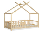 Minto Single Wooden House Bed Frame - Oak