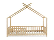 Minto Single Wooden House Bed Frame - Oak