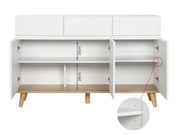 Hudson 1.35m Sideboard Buffet Table - White