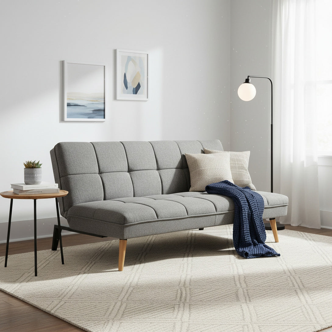 Chile 3 Seater Sofa Bed - Light Grey