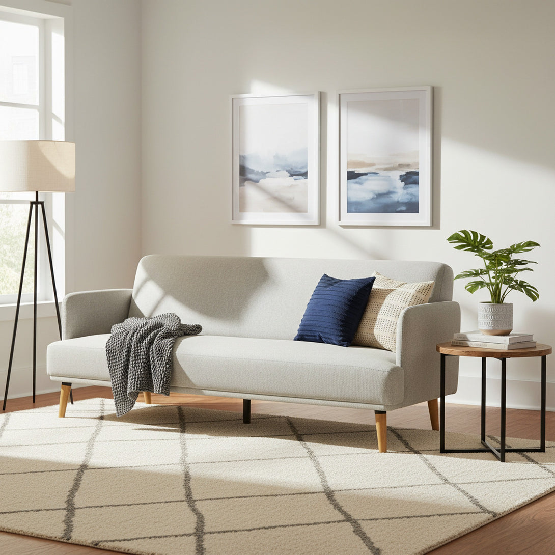 Silverton 3 Seater Sofa Bed - Light Grey