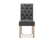 Zoey Upholstered Dining Chair - Set of 2 - Dark Grey