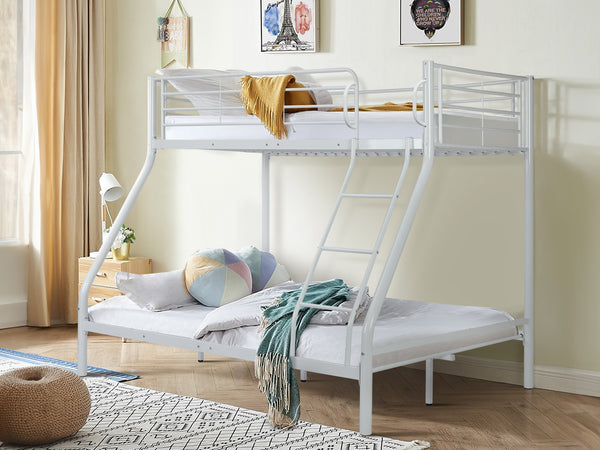 Dobson Metal Triple Bunk Bed - White