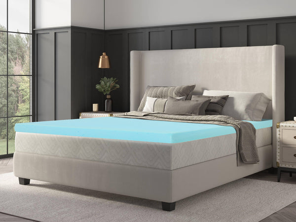 Betalife Comfort Plush Gel Memory Foam Mattress Topper - Super King