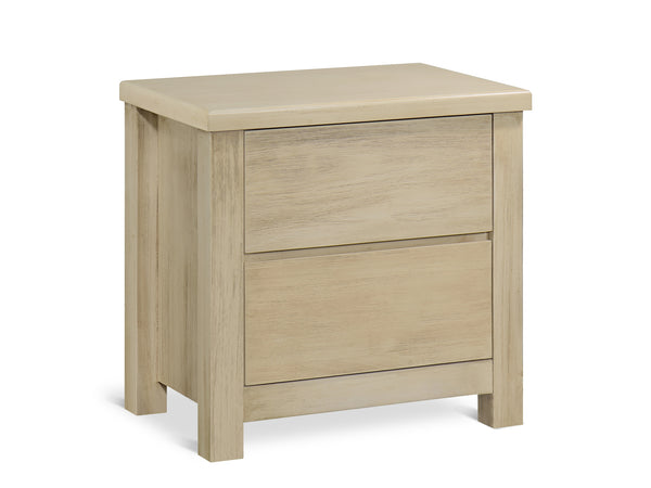 Martos Solid Acacia Wood Bedside Table - Briar Smoke