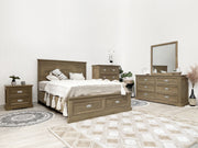 Hadley Solid Wood Bedside Table - Emerland Grey