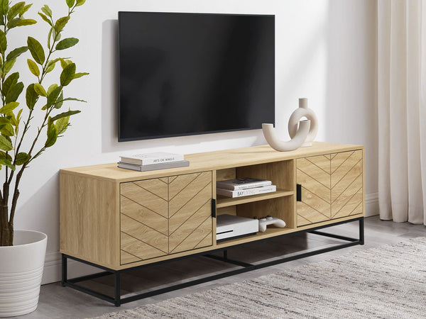 Crovo Wooden 1.4m Entertainment Unit - Natural