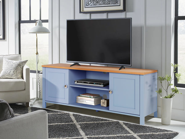 Atlas Wooden 1.2m Entertainment Unit - Blue Grey