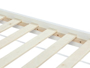 Castor Single Wooden Bed Frame - White