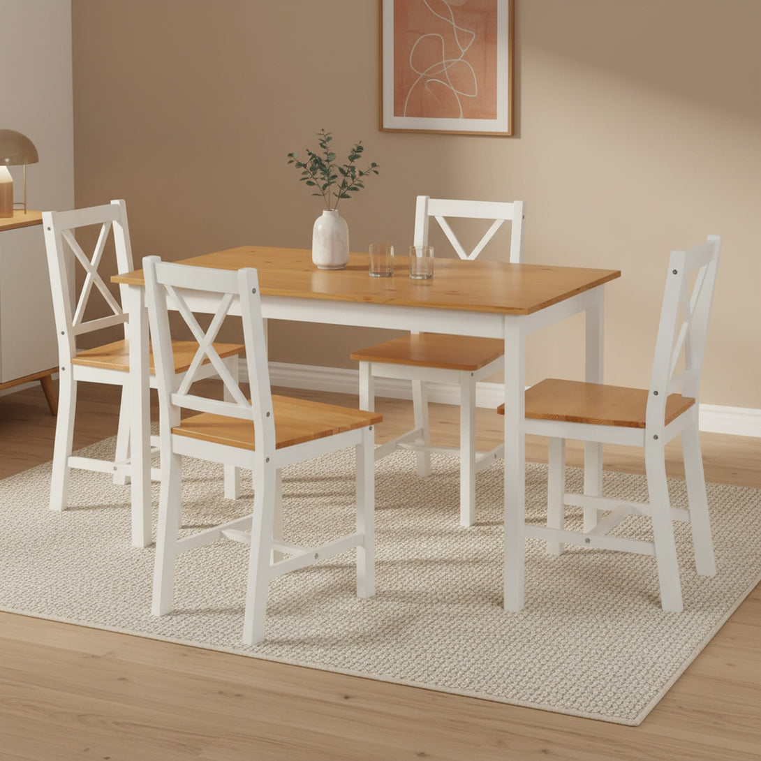 Palomo 5 Piece Dining Set - White