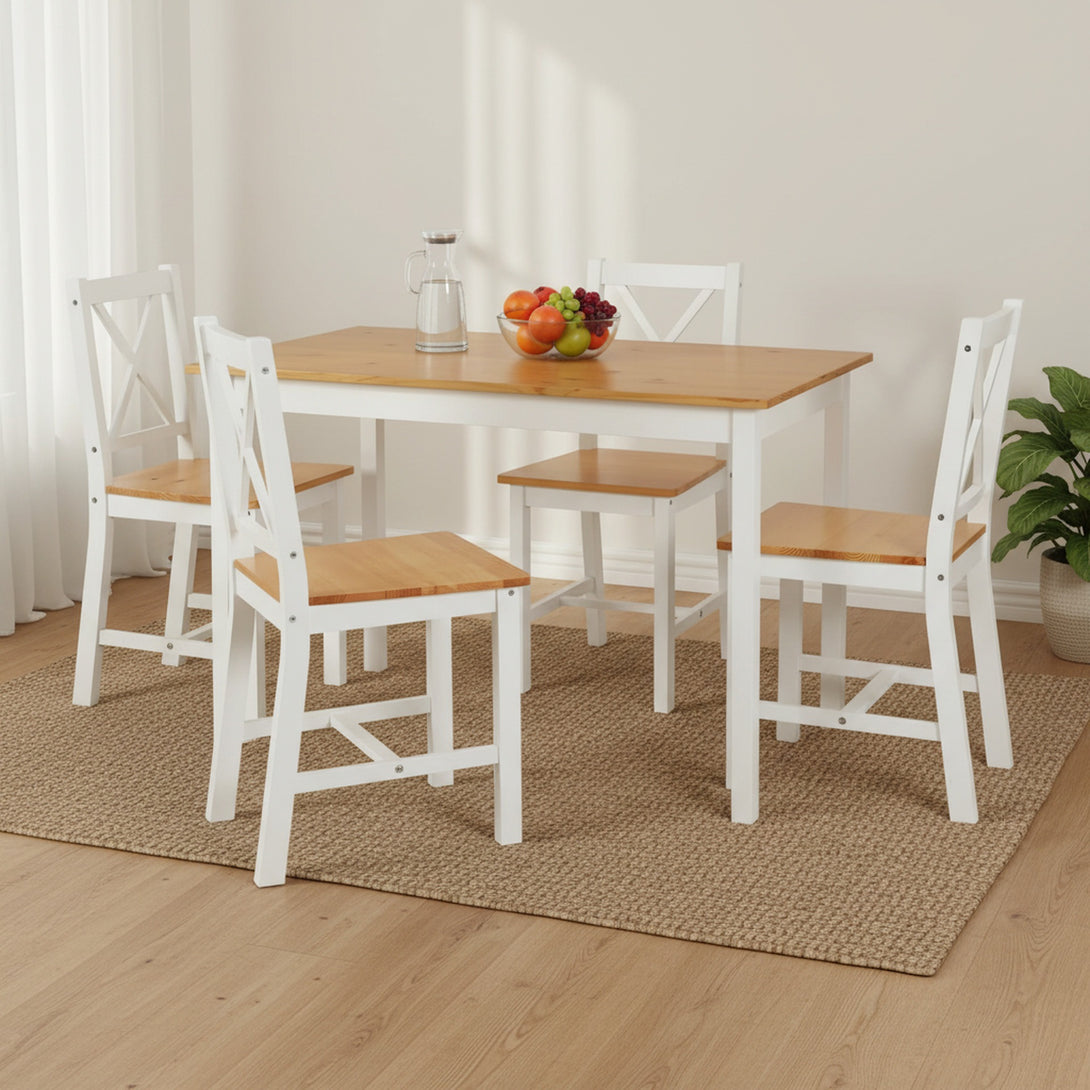 Palomo 5 Piece Dining Set - White