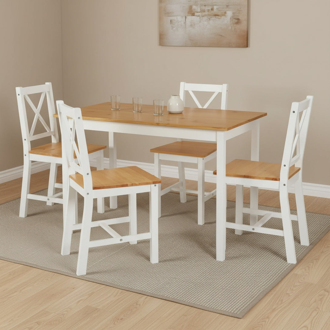 Palomo 5 Piece Dining Set - White