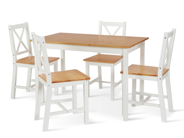 Palomo 5 Piece Dining Set - White