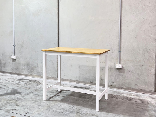 Avon 4 Seater Bar Table - Oak+White