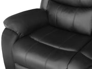 Wilson Manual 3 Seater Recliner Sofa - Black
