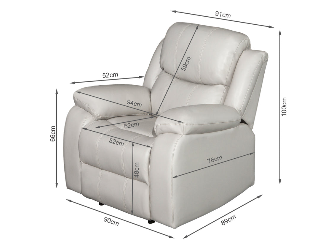 Wilson Manual Recliner Chair - Beige