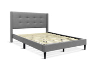 Sealy Double Bed Frame - Light Grey