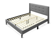 Sealy Double Bed Frame - Light Grey