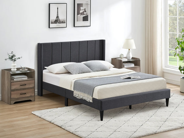Careys Double Bed Frame - Dark Grey