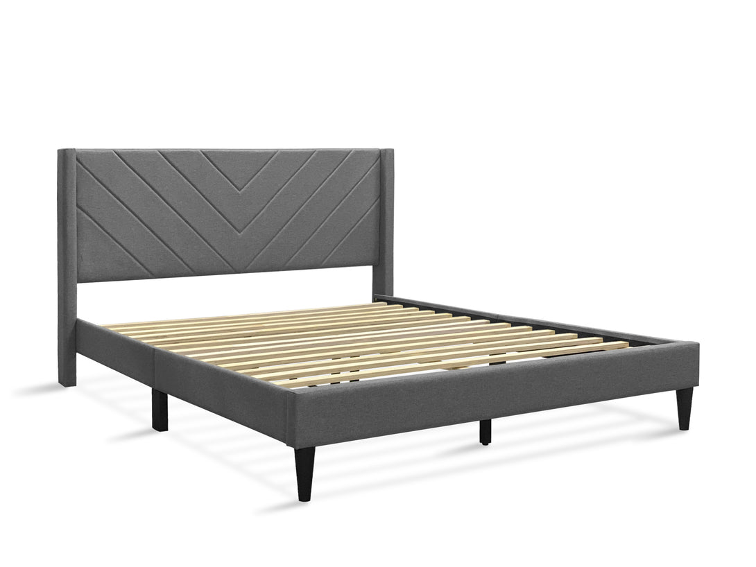 Bassie Queen Bed Frame - Light Grey