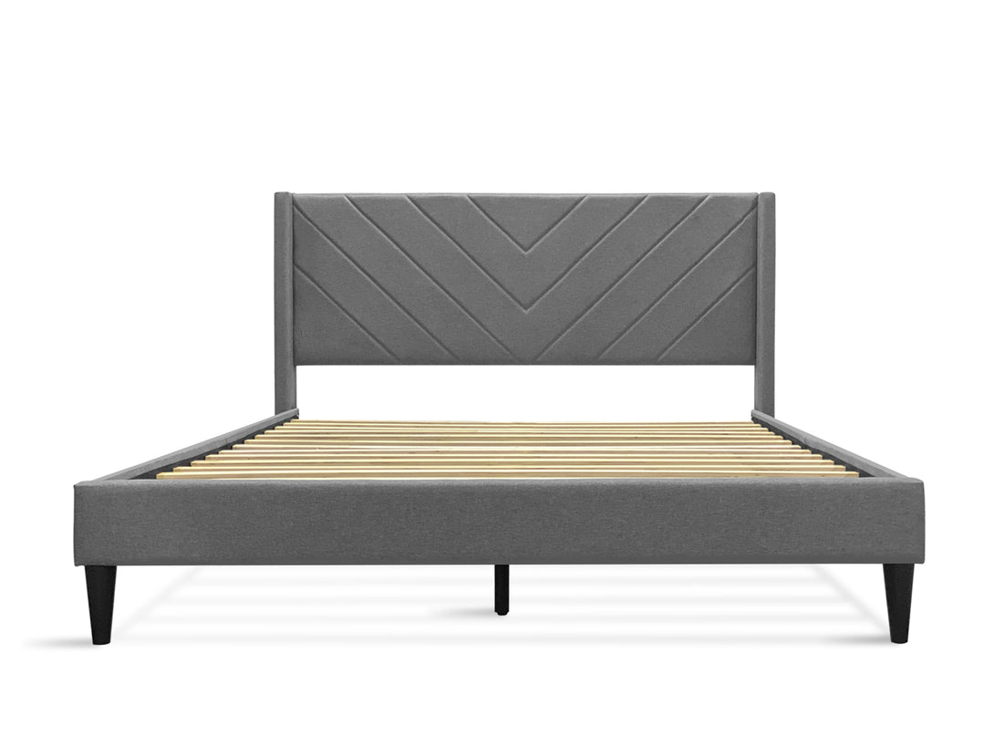 Bassie Queen Bed Frame - Light Grey