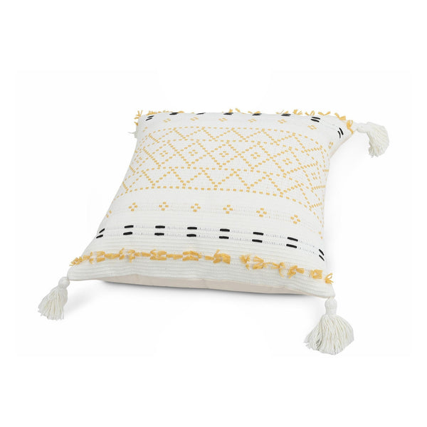Crochet Designer Cushion Yellow 45x45cm