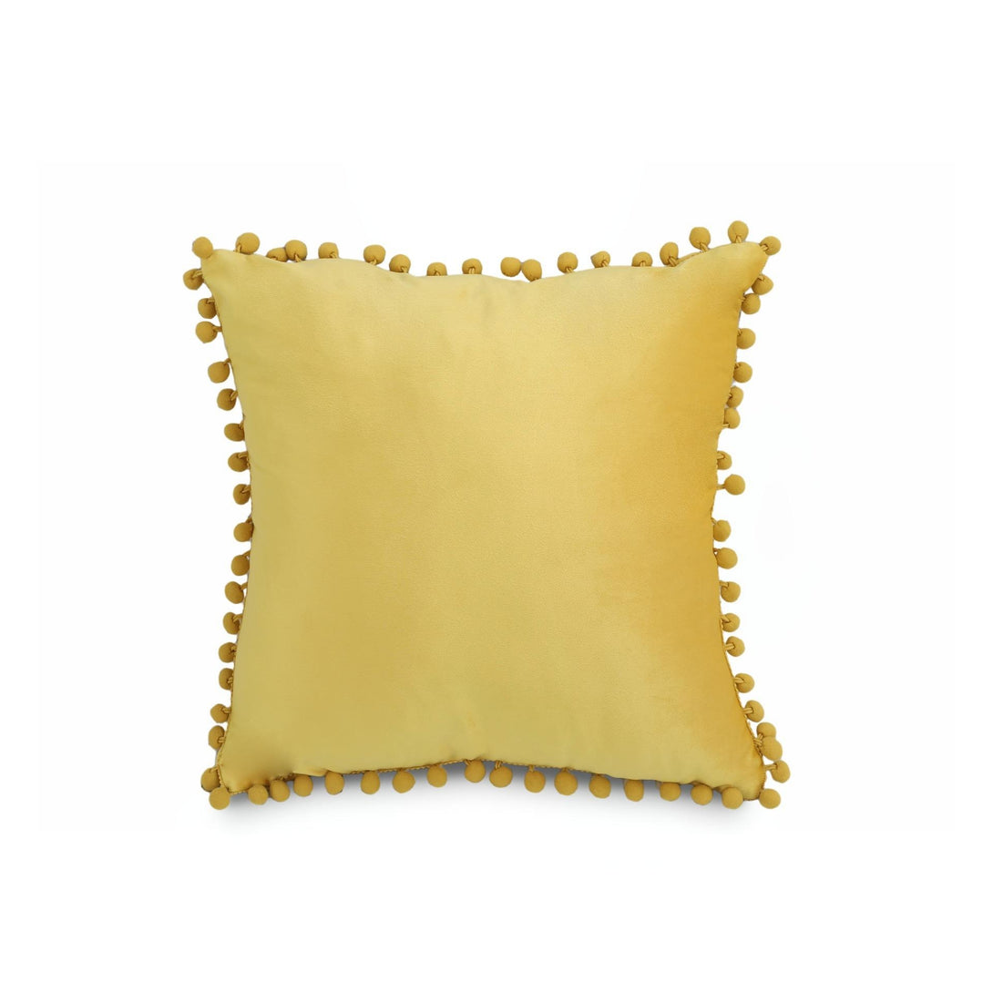 Designer Cushion Yellow Velvet 45x45cm